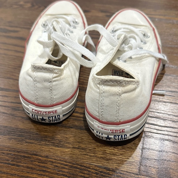 Converse All Star Off-White Sneakers with Red Trim - Picture 7 of 7
